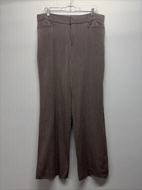 Nine West Womens Dress Pants Gray - Wide Leg - Career Work Slacks Size 14/32